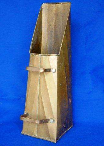 Solid Brass  Coal  Scuttle - Height is 520mm and the base is 160mm X 160mm