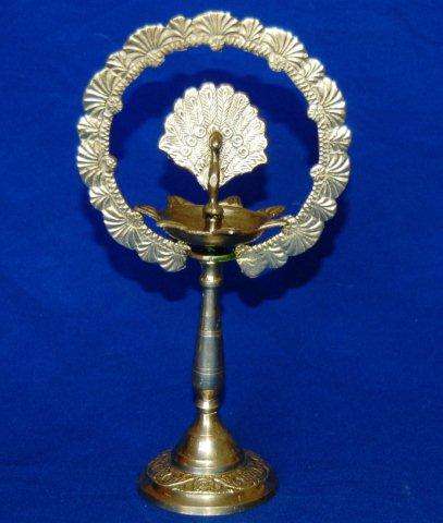 Unusual Religious Diya Oil Lamp - Height 245mm. (See all details below.)