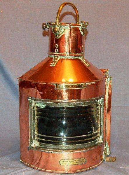 Vintage Bow Starboard Ships Lantern - Birmingham Engineering Co. Ltd. PATT 24