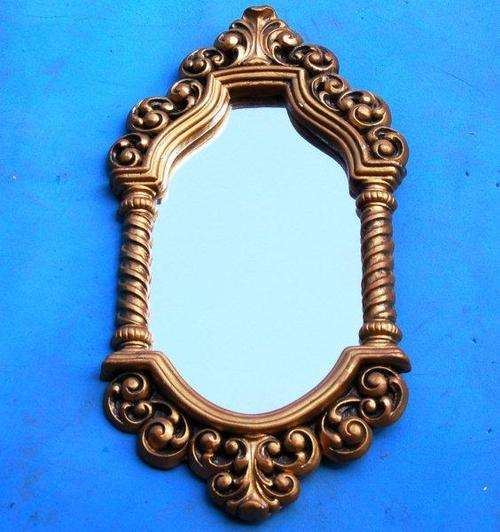 Decorative Oval Composite framed Mirror - 400mm X 225mm