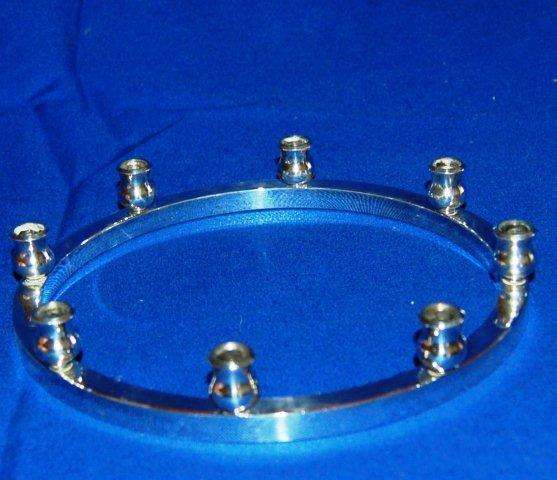 Quality Silver Plated Hanukkah / Menorah - Made in Italy - Diameter 150mm and Height 55mm