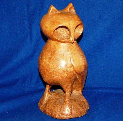 Modern Art - Beautiful Wooden Owl - Stands 300mm High