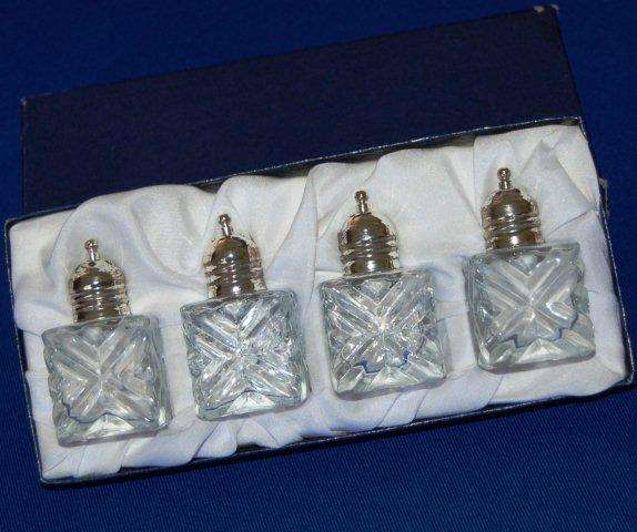 4 Piece Boxed Silver Plated "Elweco" Cruet Set