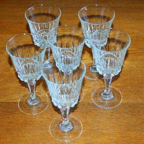 6 Lovely  French " Luminarc " Sherry Glasses - Height 140mm