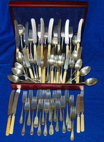 70 Piece JOB LOT Assorted Vintage Cutlery plus free Canteen- See all details below
