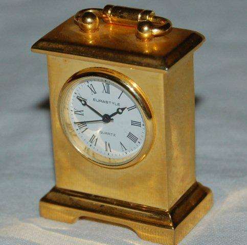 Miniature "Eurastyle" Carriage Clock ( Working with new  R 35.00 Battery ) - Height 50 mm