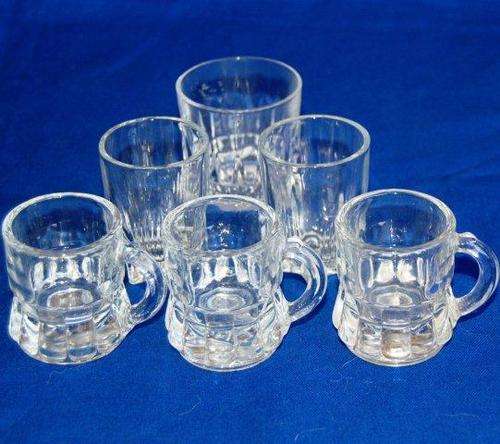 6 Assorted Shot Glasses - Height 50 mm