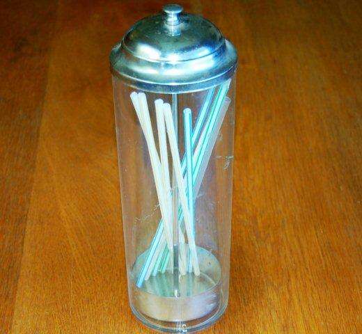Retro Drinking Straw Dispenser - Height 260mm