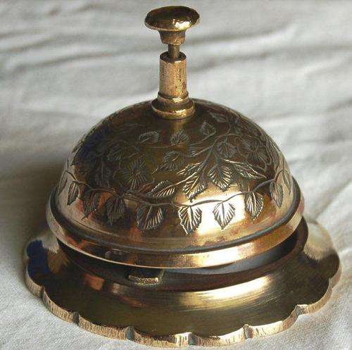 Vintage Brass Counter Bell - Diameter 80mm