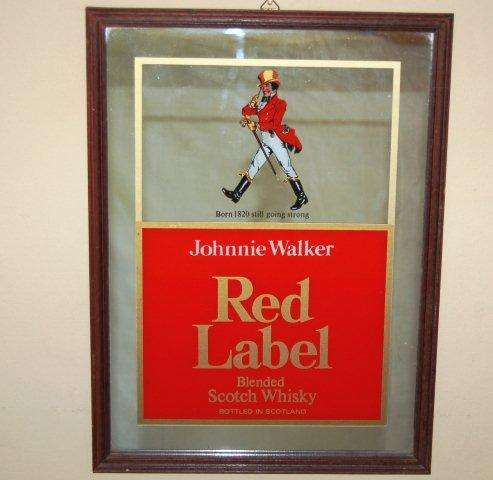 Johnny Walker Red Label Bar Mirror - 405mm X 300mm