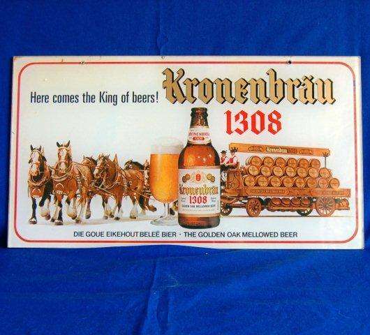 Kronenbrau Beer Perspex Bar Sign - 510mm X 280mm