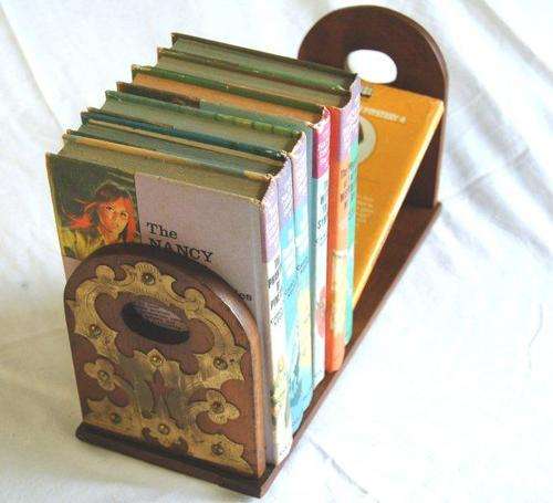 Wooden Folding Book Stand with Brass Fittings - Length 330mm Width 120mm Height 150mm
