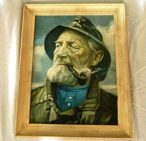 "The Fisherman" by Harry Haerendel - Frame size 480mm X 380mm