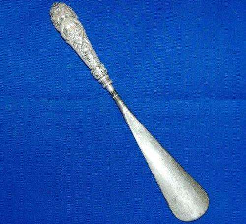 Antique Silver Handled Shoe Horn - Hallmarked C for 1902 Birmingham - Makers name indistinct.