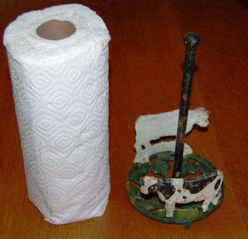 Cast Iron Kitchen Towel Holder - Height 240mm Diameter 140mm - See details below.
