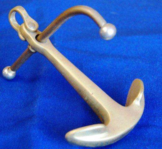 Solid Brass Anchor - Weighs 700 grams - Length 130mm