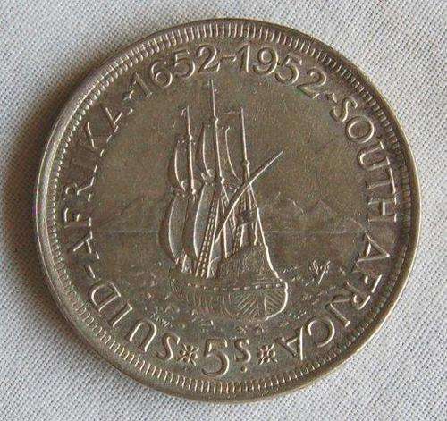 1952 S.A. 5 Shilling Coin