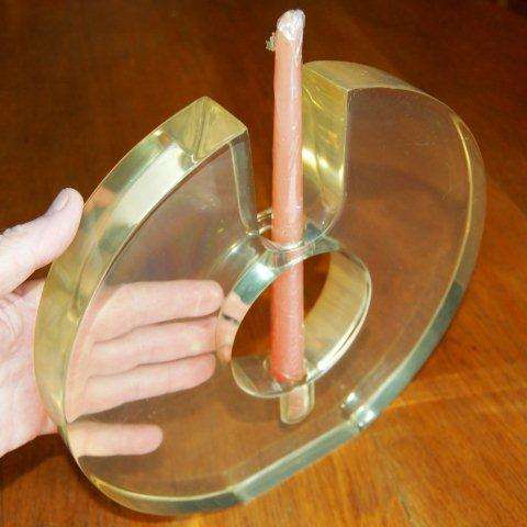 Unusual Candle Holder - Please read all details and see pictures below. Diameter 270mm & 35mm Thick