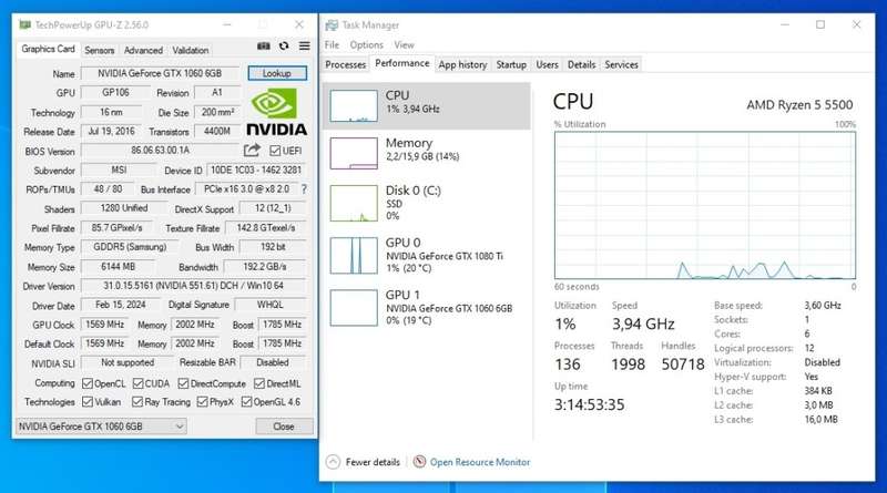 MSI Geforce GTX 1060 6GB GAMING X