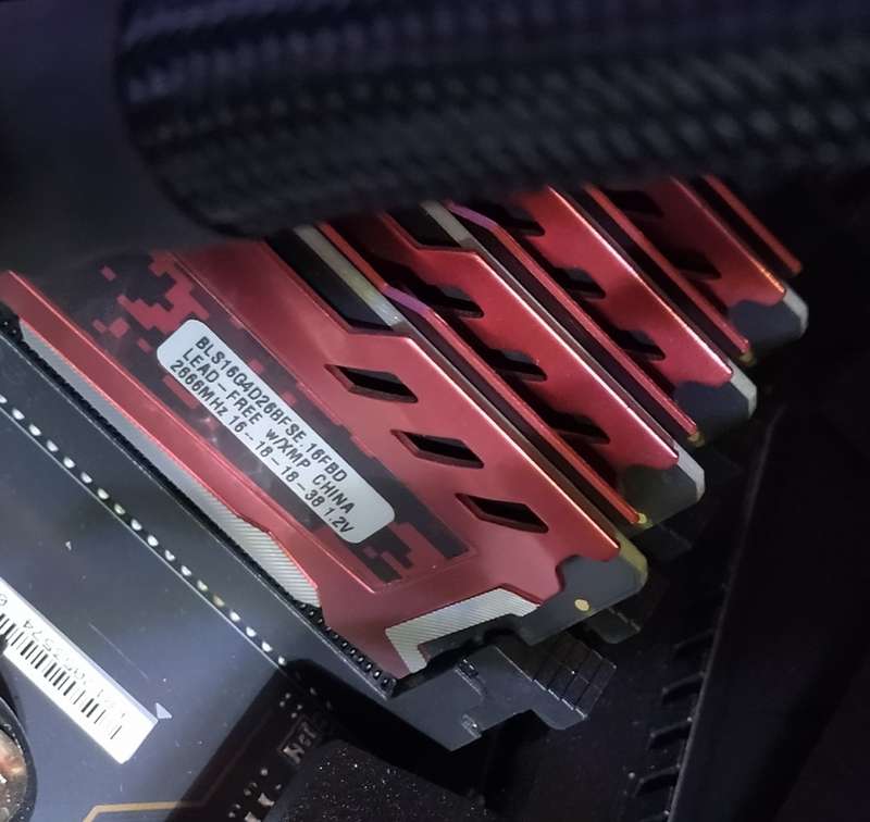 64GB RAM - Crucial Ballistix Sport LT - CL16 Gaming Memory - (2666MHz DDR4) - Red Colour