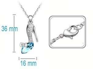 Cinderella Shoe Pendant Necklace (Gold colour pendant)