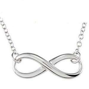 Infinity Silver Colour Pendant Necklace