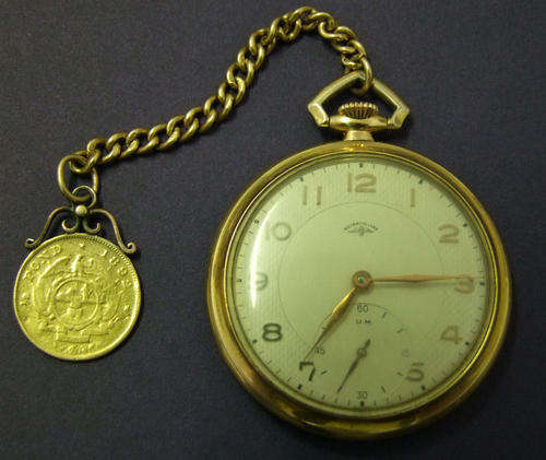 1892 HALF POND KRUGER GOLD COIN WITH ANTIC WATCH!!!!