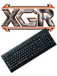 Classic Black Slim XGR Keyboard with USB Interface (^^,)