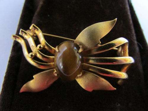 STUNNING TIGER EYE BROOCH