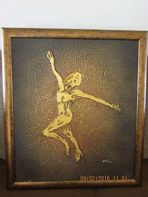 ANOTHER Stunning Original Textured Artwork of a dancing lady