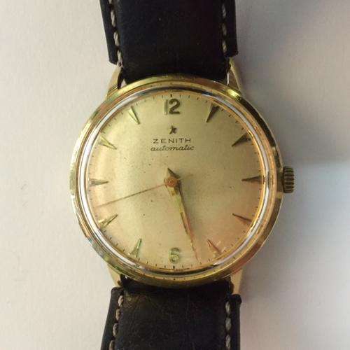 Highly Collectable Vintage Gentleman's Zenith Automatic18 carat Gold Watch Swiss Made