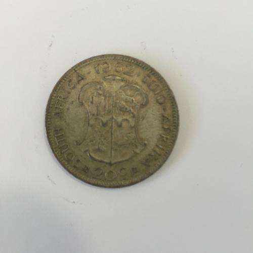 1962 REPUBLIC OF SOUTH AFRICA SILVER  TWENTY CENT COIN | FUN SUNDAY | | R1 START |