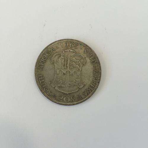 1963 REPUBLIC OF SOUTH AFRICA SILVER  TWENTY CENT COIN | FUN SUNDAY | | R1 START |