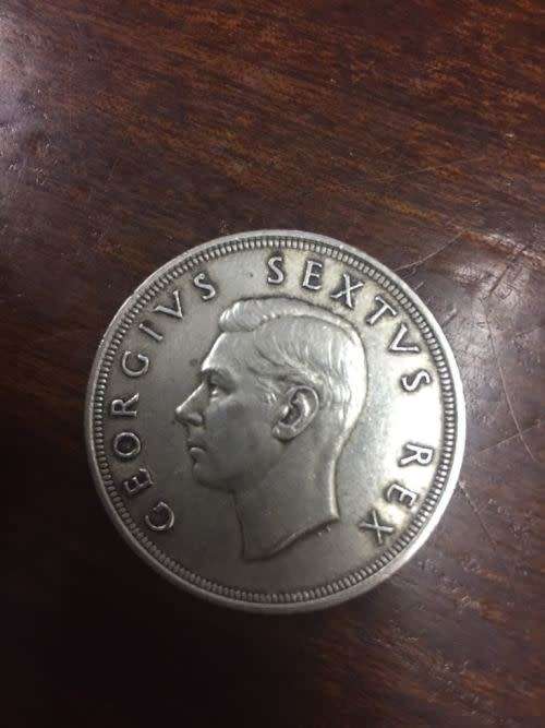 1952 CROWN SA UNION 5 Shilling UNION OF SOUTH AFRICA 5SHILLING