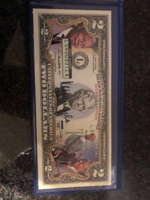 1918-2013 NELSON MANDELA * Father of a Nation * Genuine Legal Tender US $2 Bill