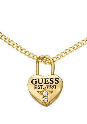 Guess True Love Heart Lock Pendant