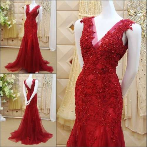 Wine Mermaid Dress