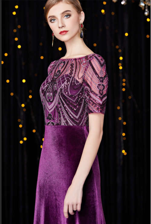 Velvet Evening Dress