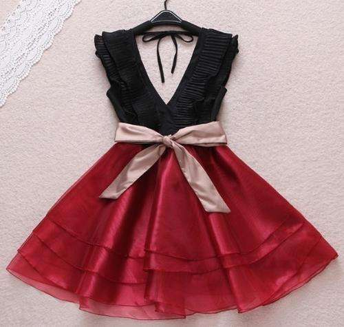 Elegant Organ Plait V-neck Matric Dance / Formal Dress