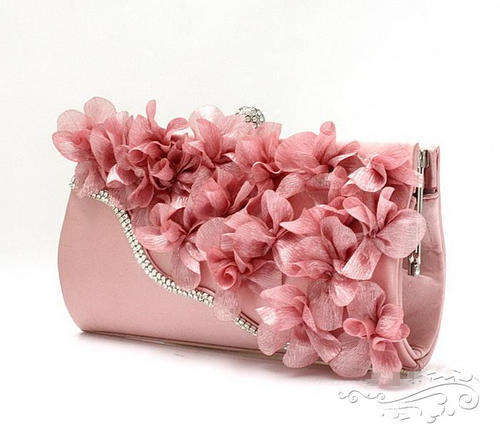 2013 New Three-dimensional Flowers  Rhinestone Evening Bag Clutch Bag