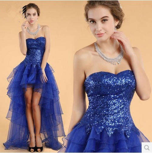 2014 New Sequins Strapless  Formal Party Ball Evening  Dresses Wedding Gown