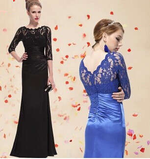 Sexy Three-quarter length Sleeve Formal Party Ball Evening Pageant Dresses