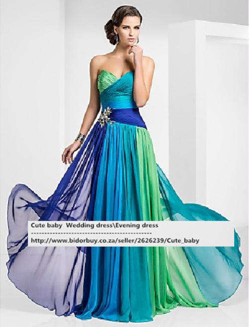 New European Fashion Colours  Prom Formal Party Ball Evening Pageant Dresses