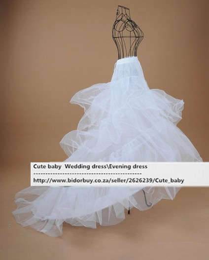 Long trailing petticoat