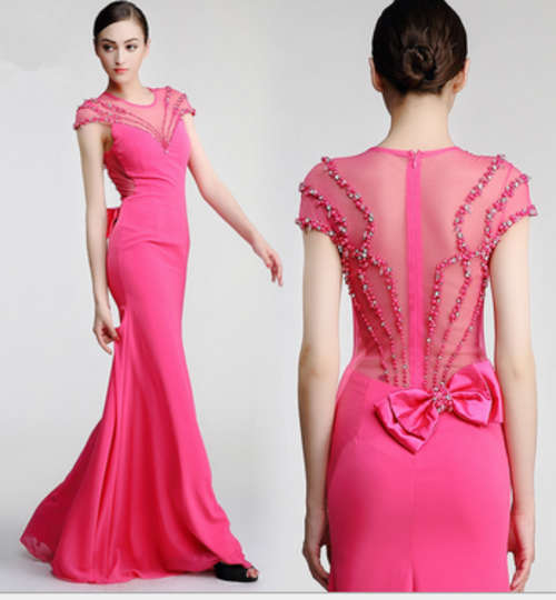Beaded Mermaid Evening Dress