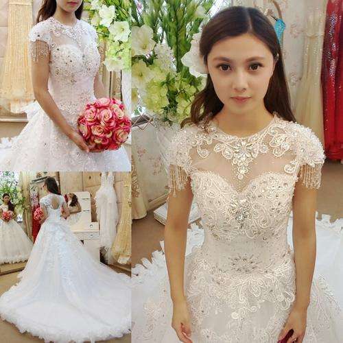 Special offer New Luxurious Crystal Rhinestone  Wedding Dress