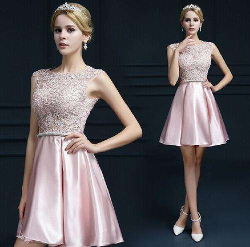 Short Lace Evening Dress
