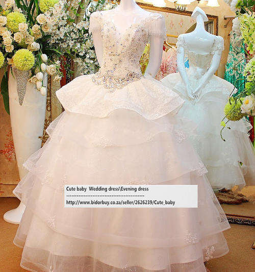 New Luxury Crystal Rhinestone Wedding dress