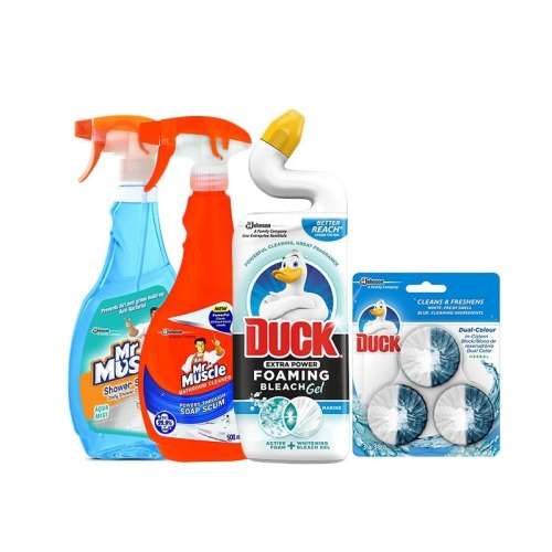 4-Piece Bathroom Bundle - Mr Muscle & Duck