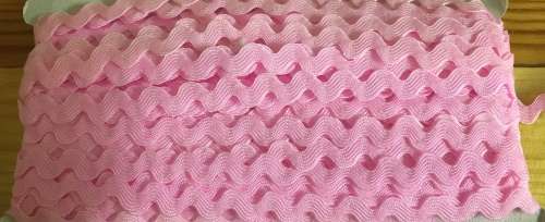 10mm Pink ric rac trimming - sold per metre